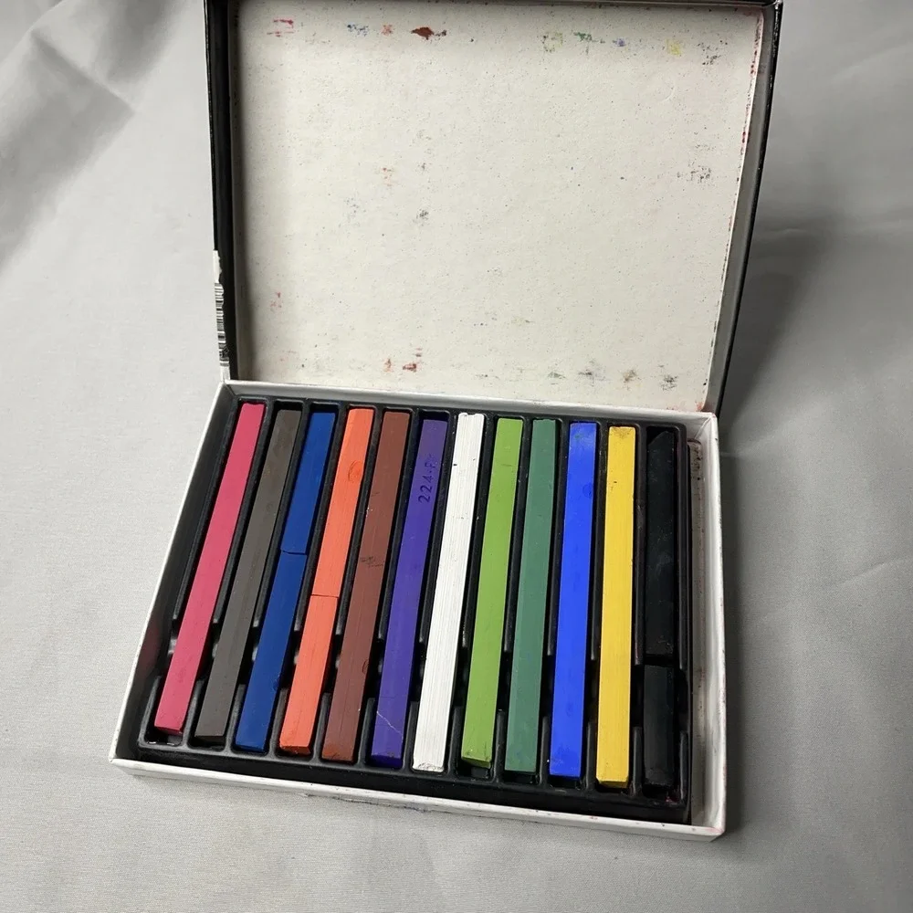 Prismacolor Nupastel Sanford Firm Artist Pastel Color Sticks Set 12 Made In USA